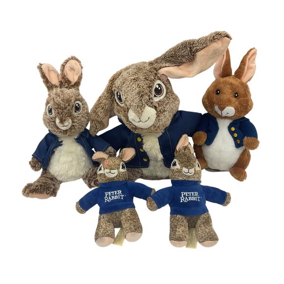 Mixed Preowned LOT Beatrix Potter Peter Rabbit Plush Dolls Stuffed Animals